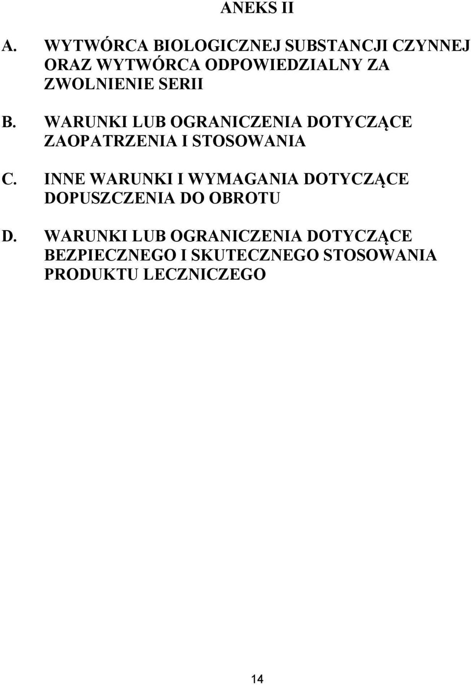 ZWOLNIENIE SERII B.