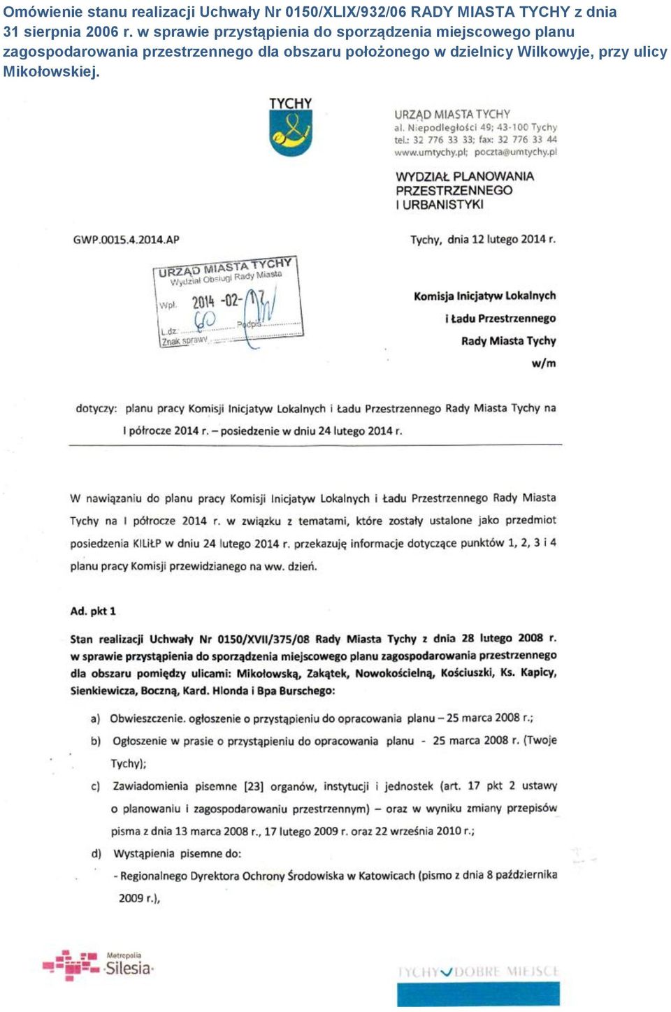 w sprawie przystąpienia do sporządzenia miejscowego planu