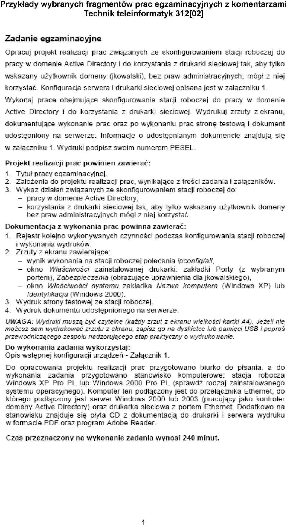 egzaminacyjnych z