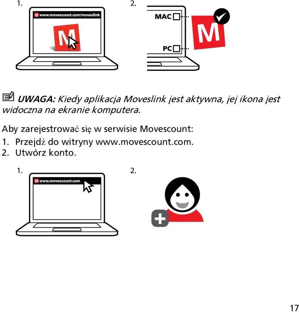 Aby zarejestrować się w serwisie Movescount: 1.