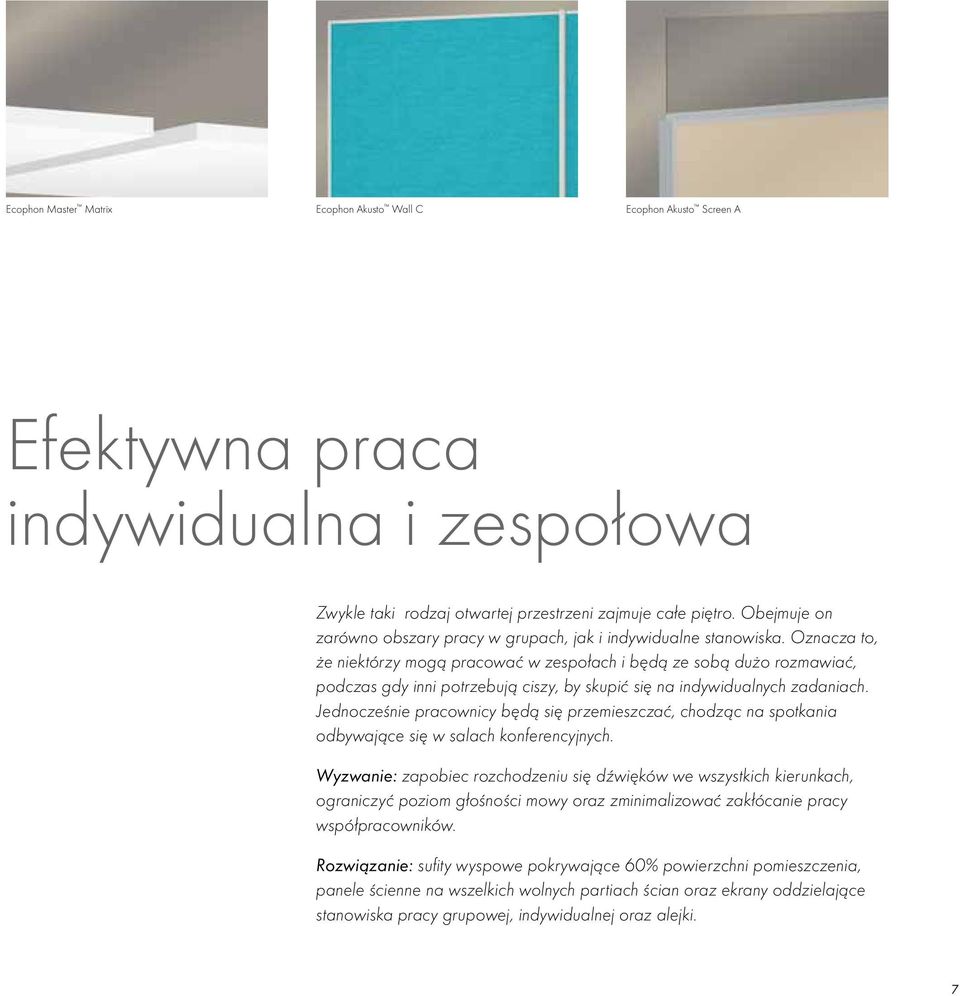 Oznacza to, że niektórzy mogą pracować w zespołach i będą ze sobą dużo rozmawiać, podczas gdy inni potrzebują ciszy, by skupić się na indywidualnych zadaniach.