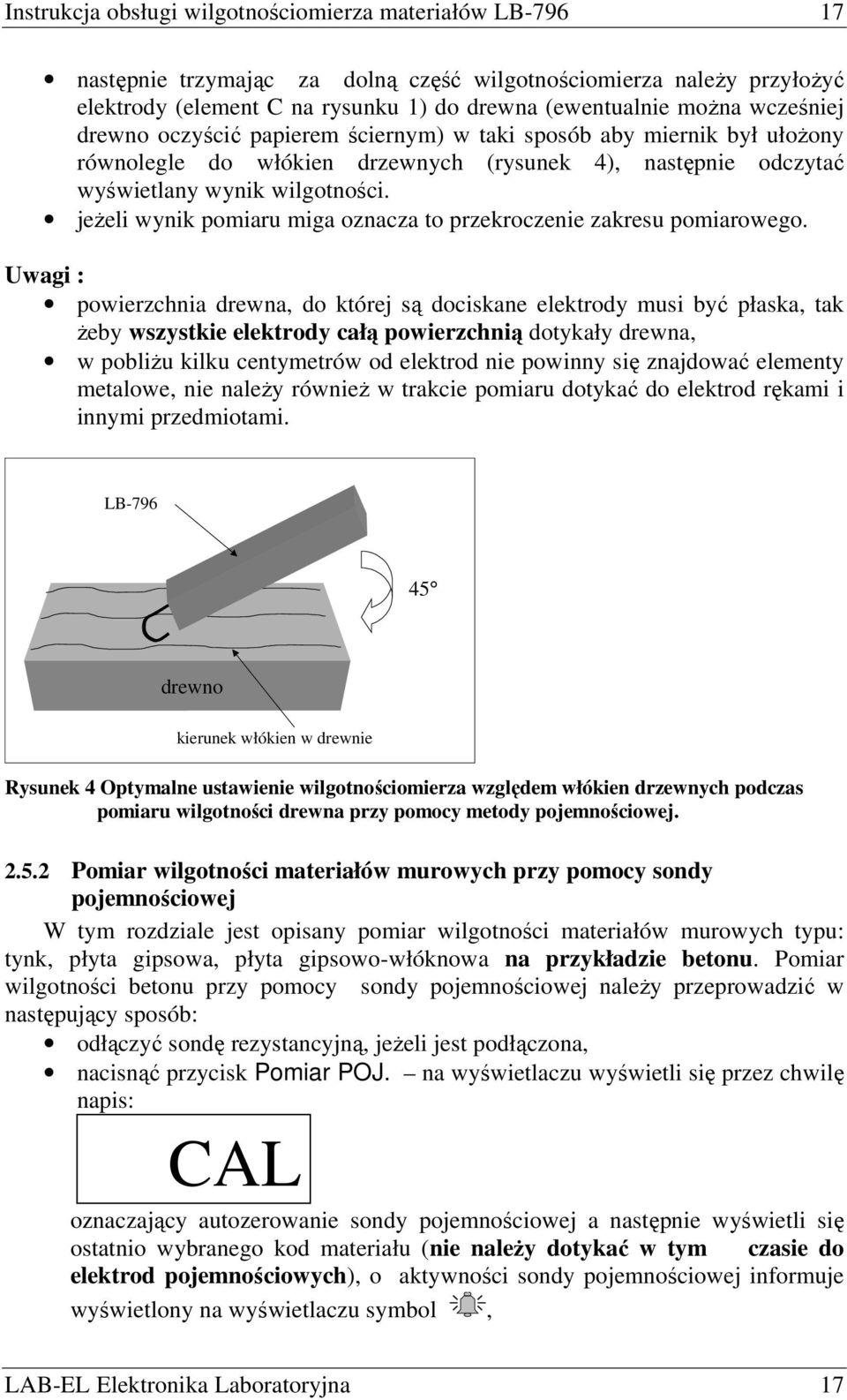 jeŝeli wynik pomiaru miga oznacza to przekroczenie zakresu pomiarowego.