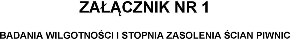 WILGOTNOŚCI I