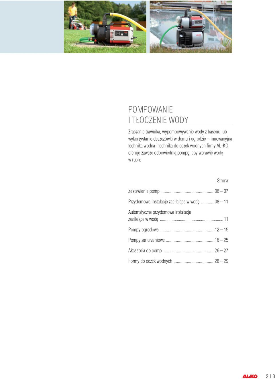 ruch: Strona Zestawienie pomp...06 07 Przydomowe instalacje zasilające w wodę.