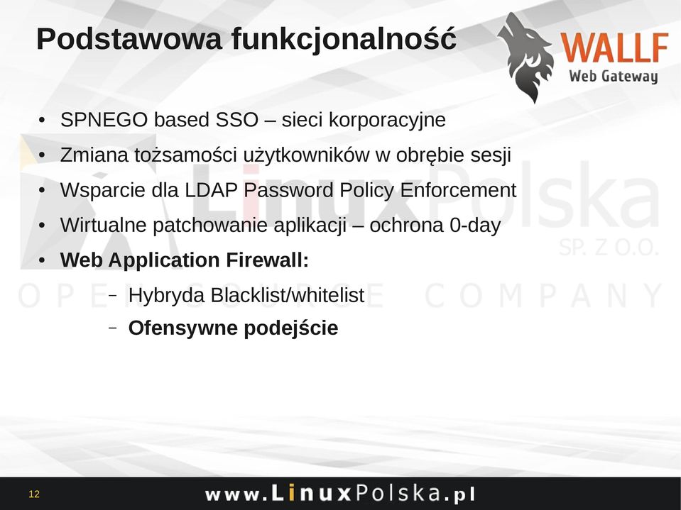 Policy Enforcement Wirtualne patchowanie aplikacji ochrona 0-day Web