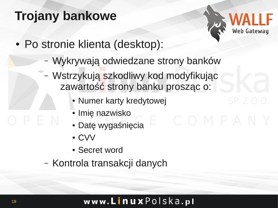 zawartość strony banku prosząc o: Numer karty kredytowej Imię