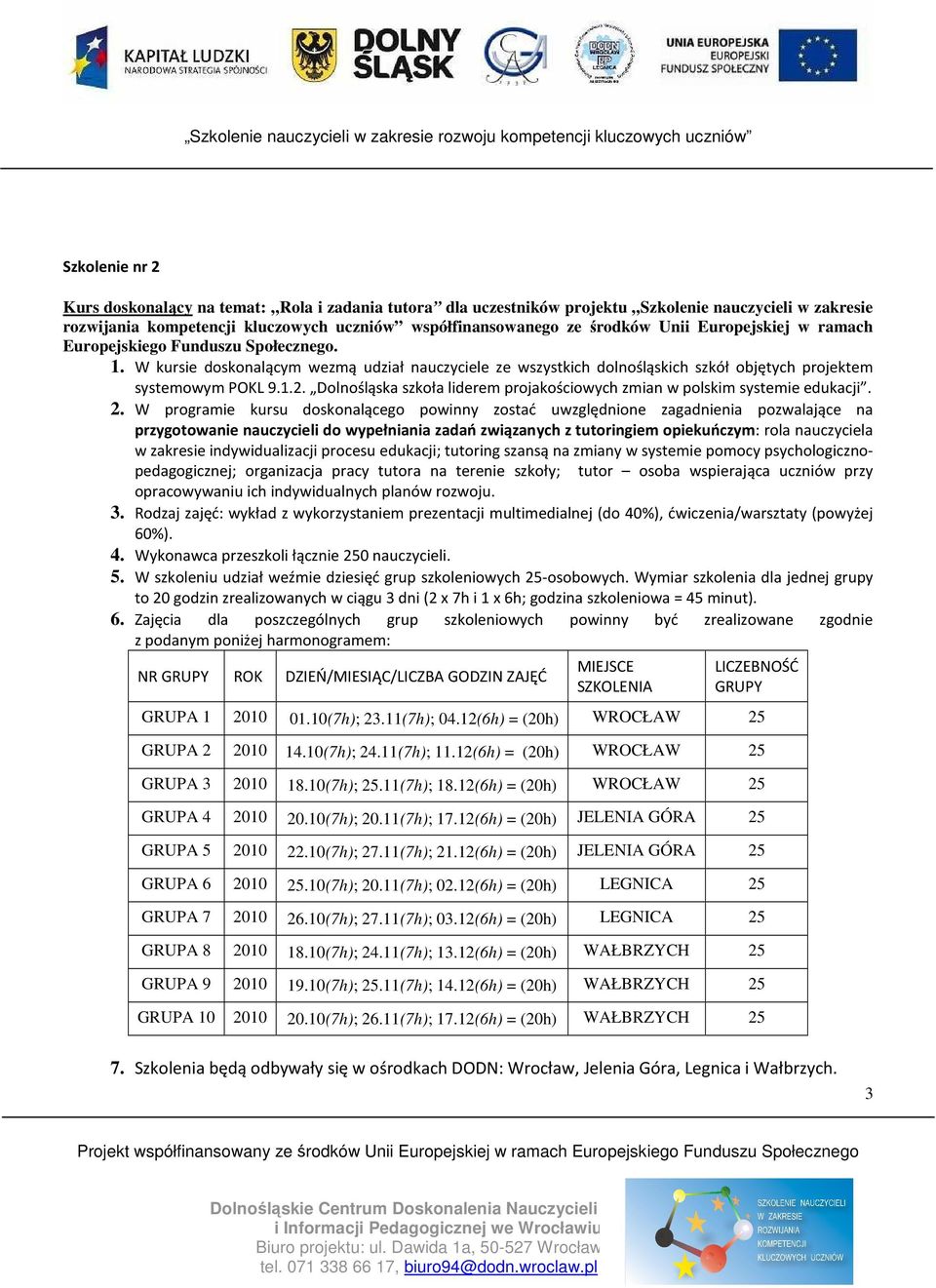 Dolnośląska szkoła liderem projakościowych zmian w polskim systemie edukacji. 2.
