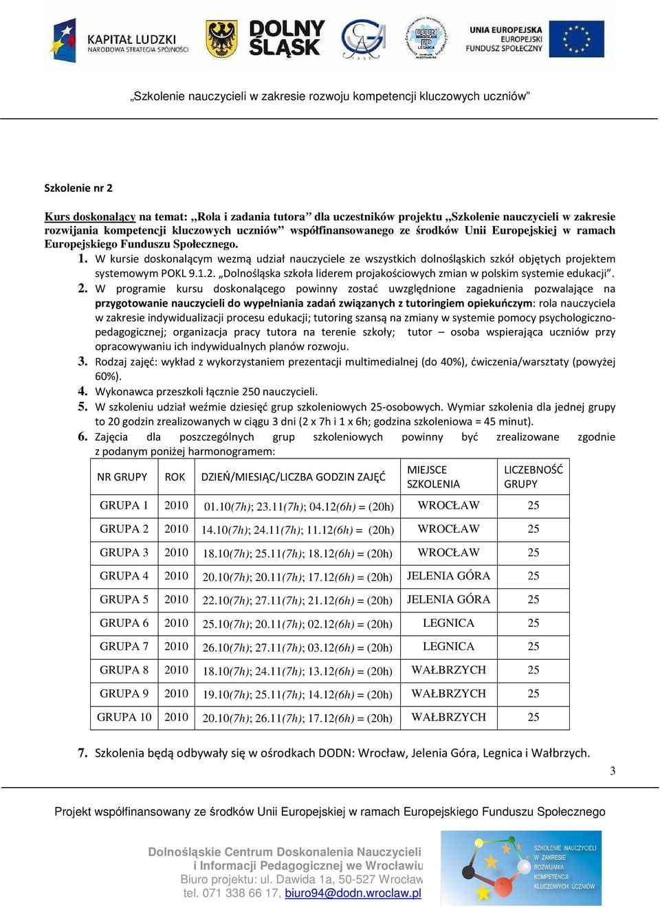 Dolnośląska szkoła liderem projakościowych zmian w polskim systemie edukacji. 2.