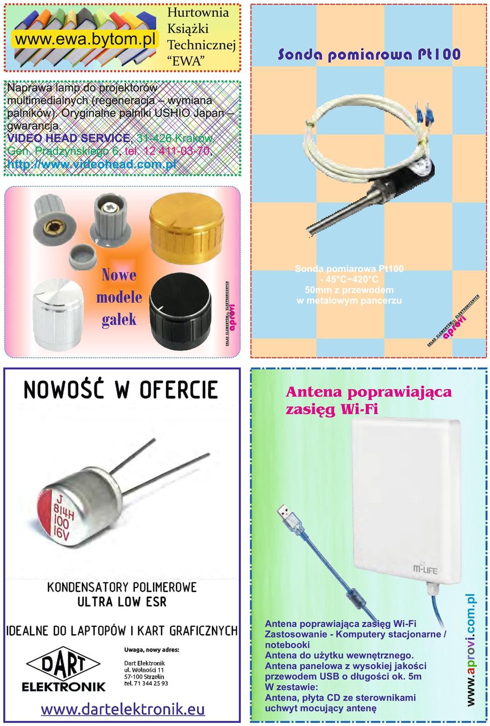 stacjonarne / notebooki Antena do użytku wewnętrznego.
