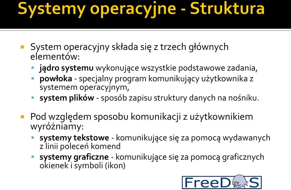 danych na nośniku.