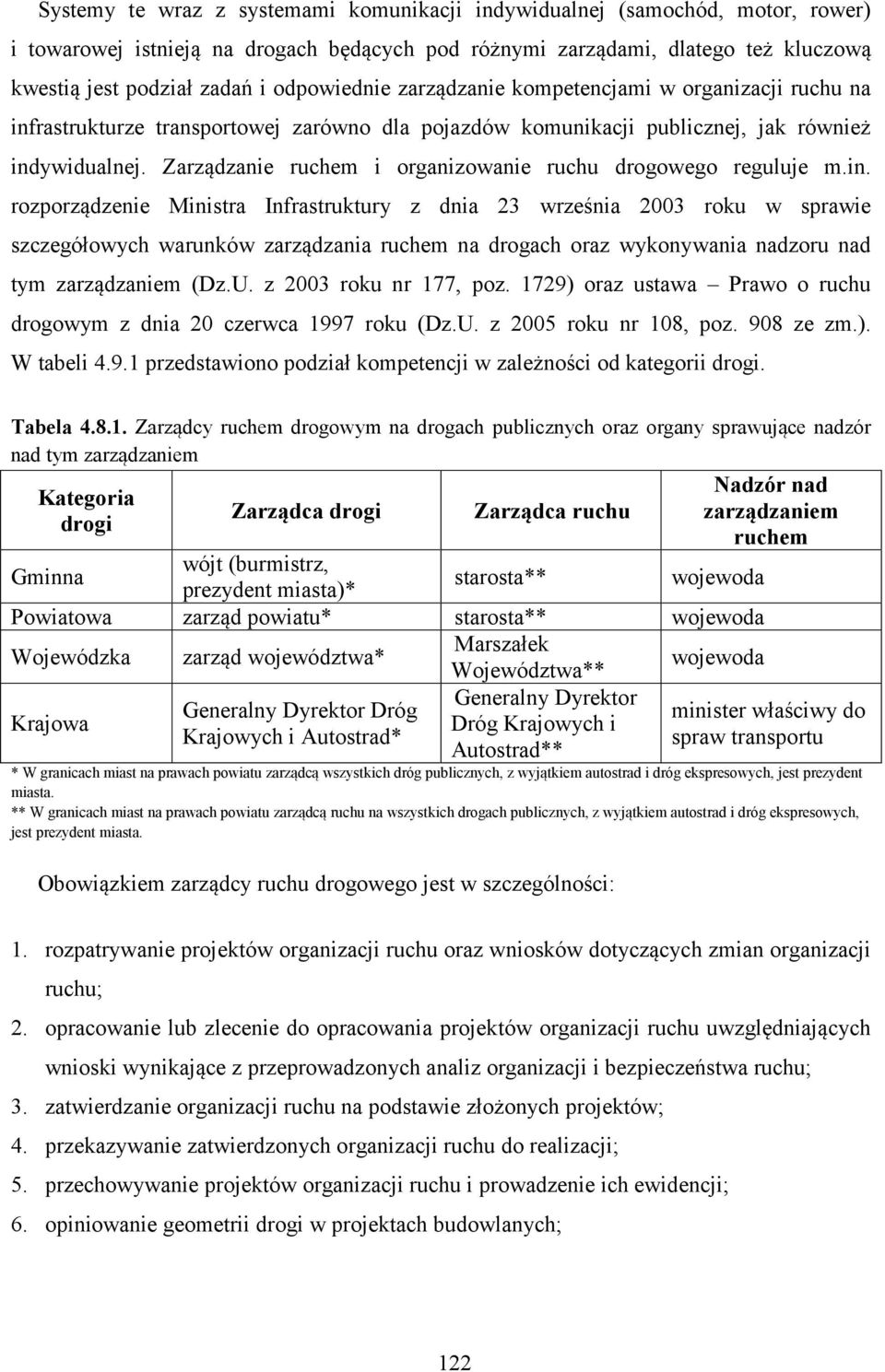 Zarządzanie ruchem i organizowanie ruchu drogowego reguluje m.in.