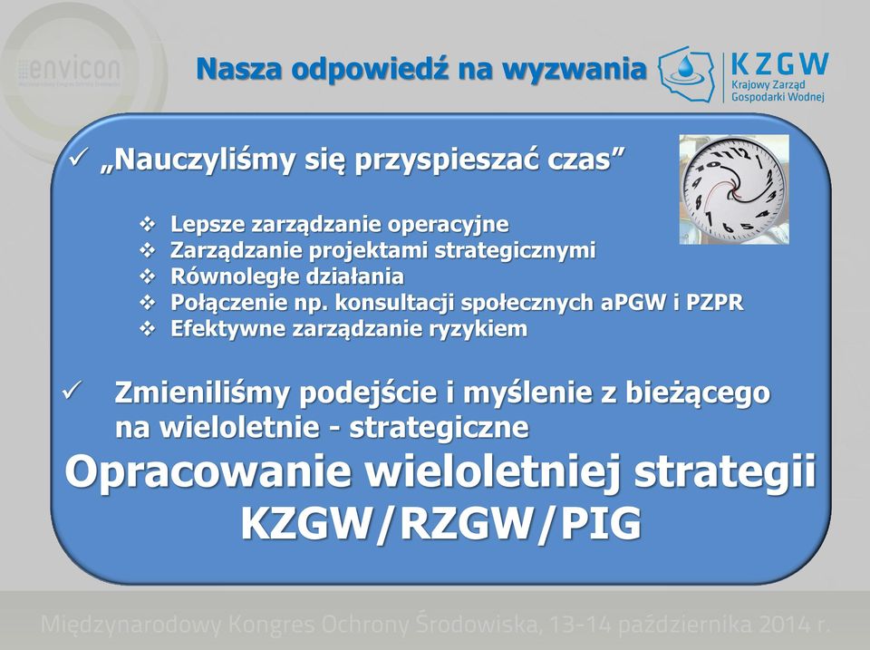 konsultacji społecznych apgw i PZPR Efektywne zarządzanie ryzykiem Zmieniliśmy podejście