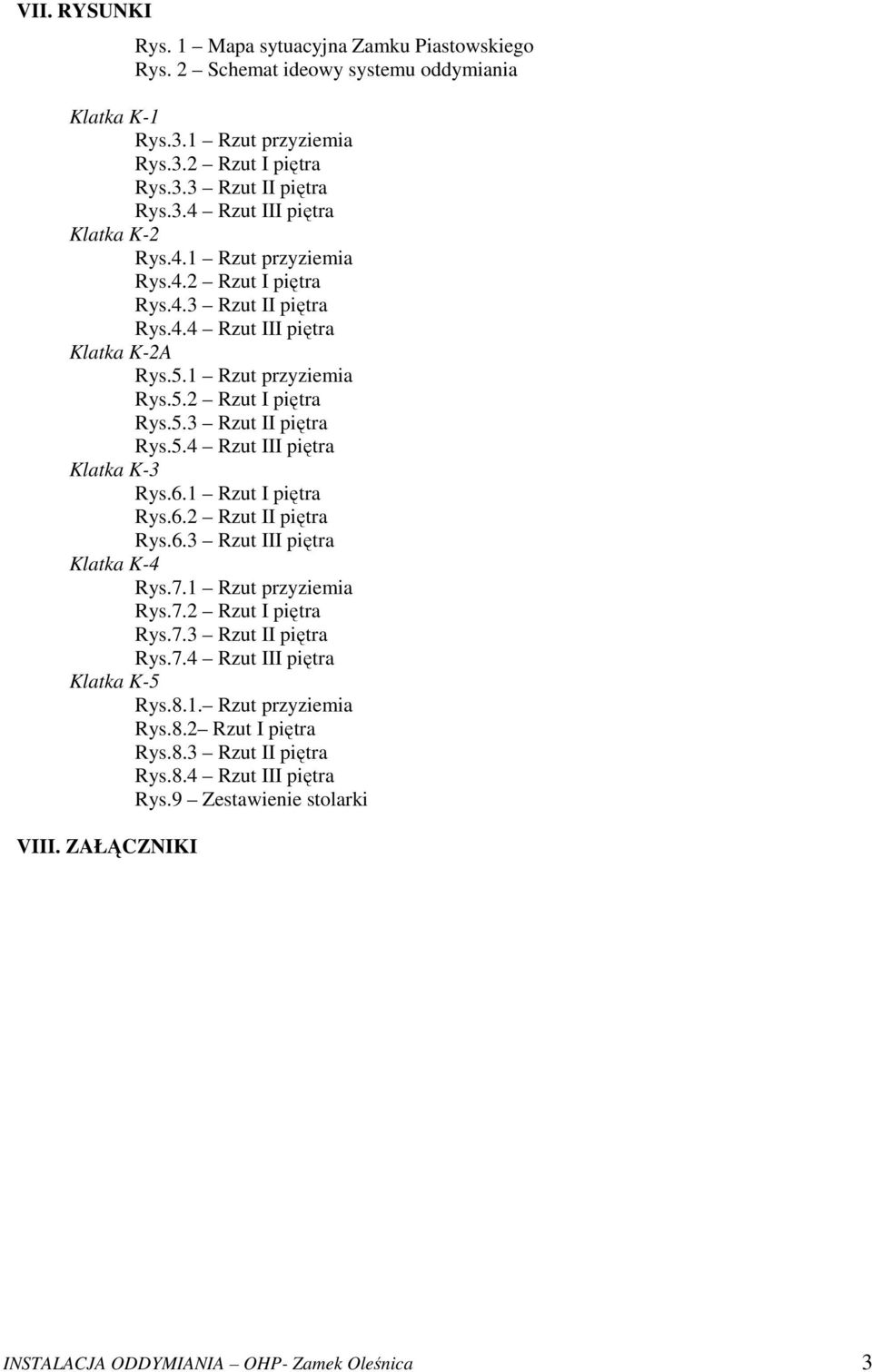 6.1 Rzut I piętra Rys.6.2 Rzut II piętra Rys.6.3 Rzut III piętra Klatka K-4 Rys.7.1 Rzut przyziemia Rys.7.2 Rzut I piętra Rys.7.3 Rzut II piętra Rys.7.4 Rzut III piętra Klatka K-5 Rys.8.