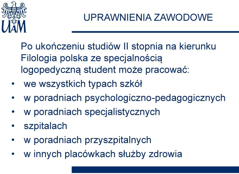 typach szkół w poradniach psychologiczno-pedagogicznych w poradniach