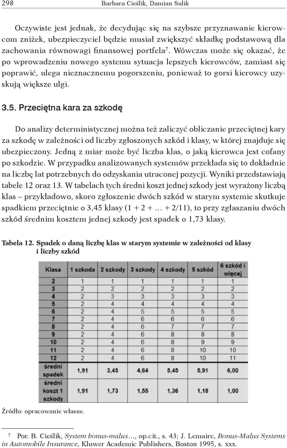 Wówczas może się okazać, że po wprowadzeniu nowego systemu sytuacja lepszych kierowców, zamiast się poprawić, ulega nieznacznemu pogorszeniu, ponieważ to gorsi kierowcy uzyskują większe ulgi. 3.5.