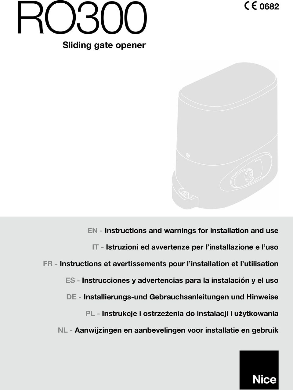 - Instrucciones y advertencias para la instalación y el uso DE - Installierungs-und Gebrauchsanleitungen und