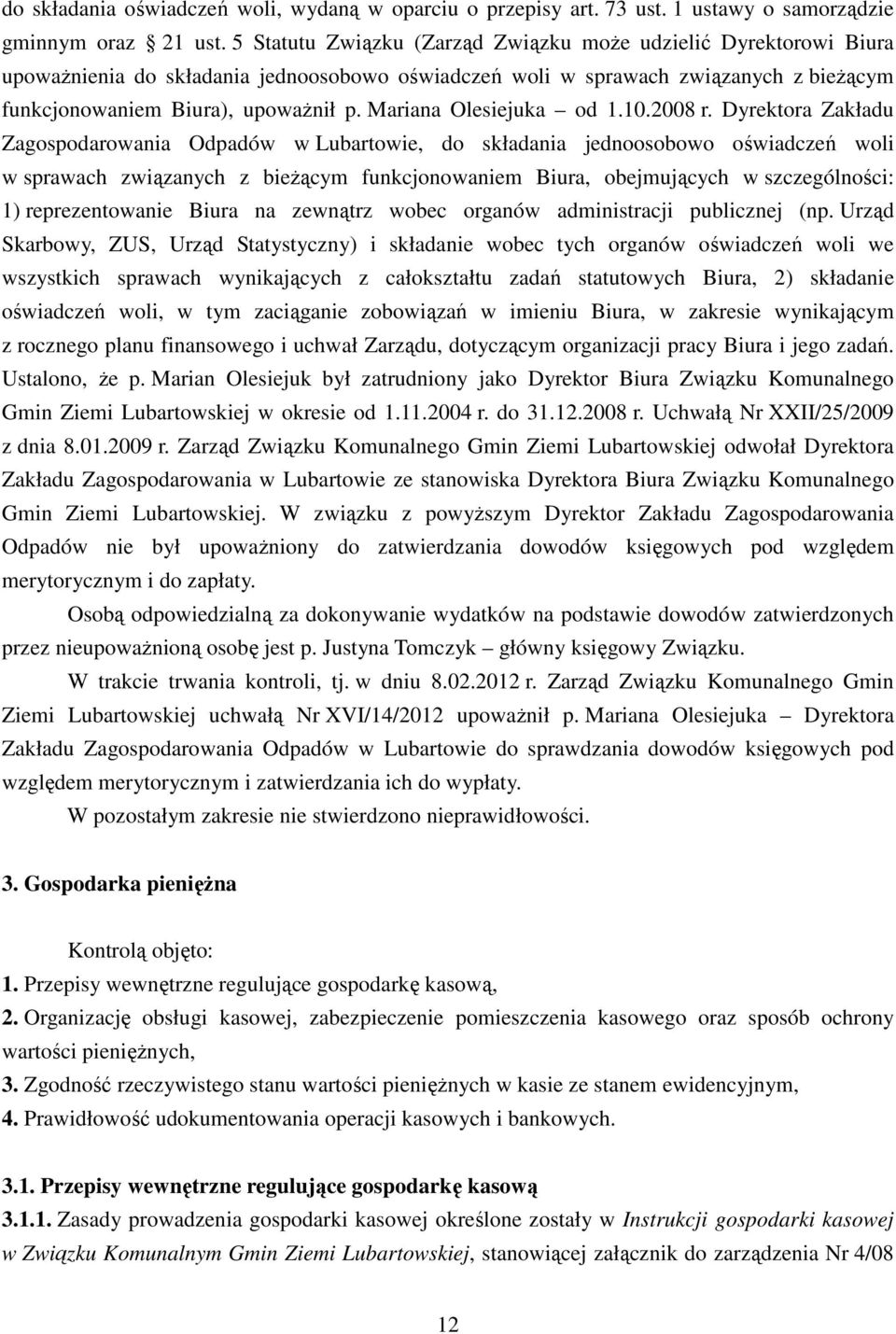 Mariana Olesiejuka od 1.10.2008 r.