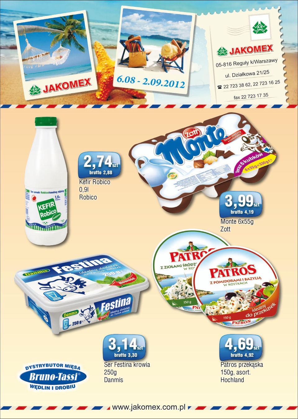 brutto 3,30 Ser Festina krowia 250g Danmis