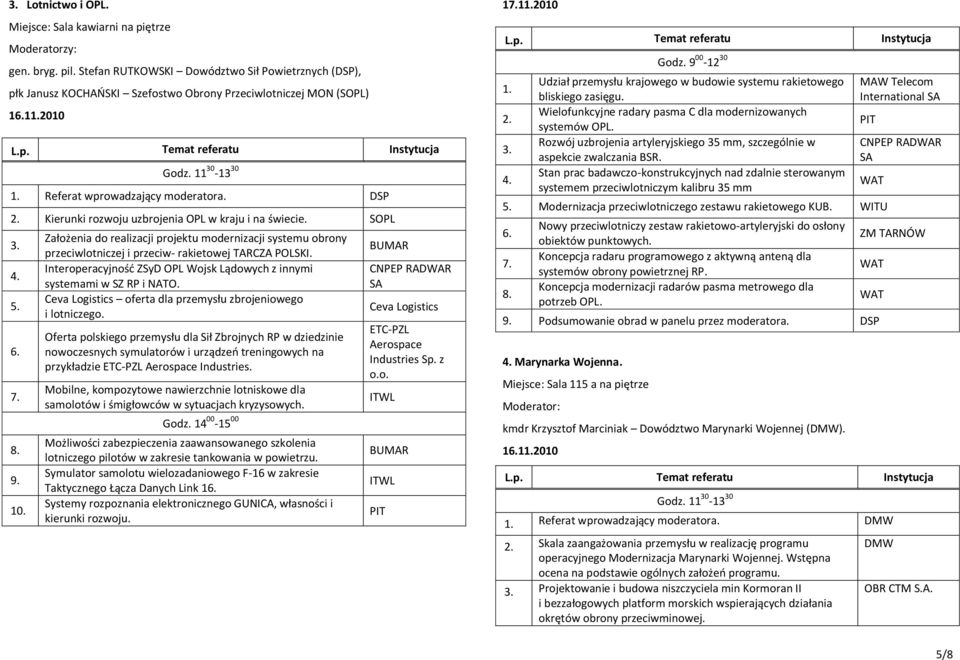 Założenia do realizacji projektu modernizacji systemu obrony przeciwlotniczej i przeciw- rakietowej TARCZA POLSKI. Interoperacyjnośd ZSyD OPL Wojsk Lądowych z innymi systemami w SZ RP i NATO.