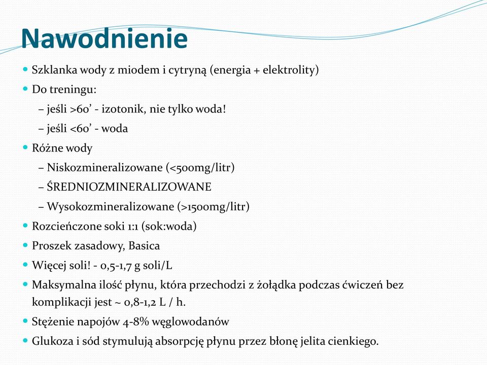 soki 1:1 (sok:woda) Proszek zasadowy, Basica Więcej soli!