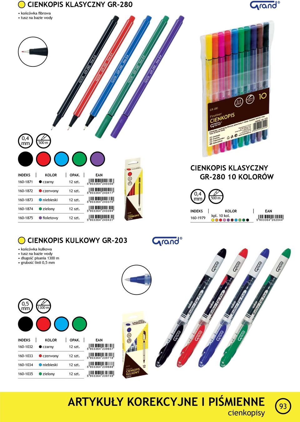160-1875 fioletowy 12 szt. indeks kolor ean 160-1979 kpl. 10 kol.