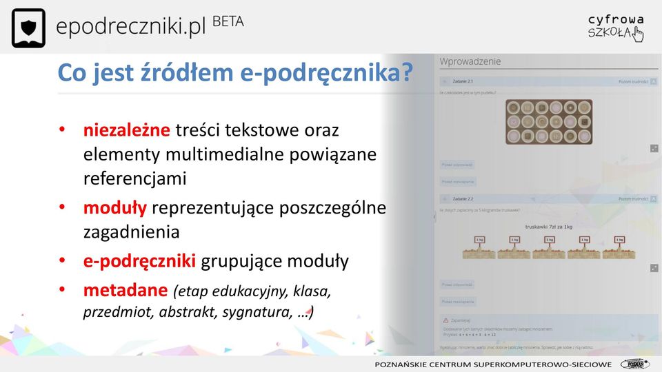 powiązane referencjami moduły reprezentujące poszczególne