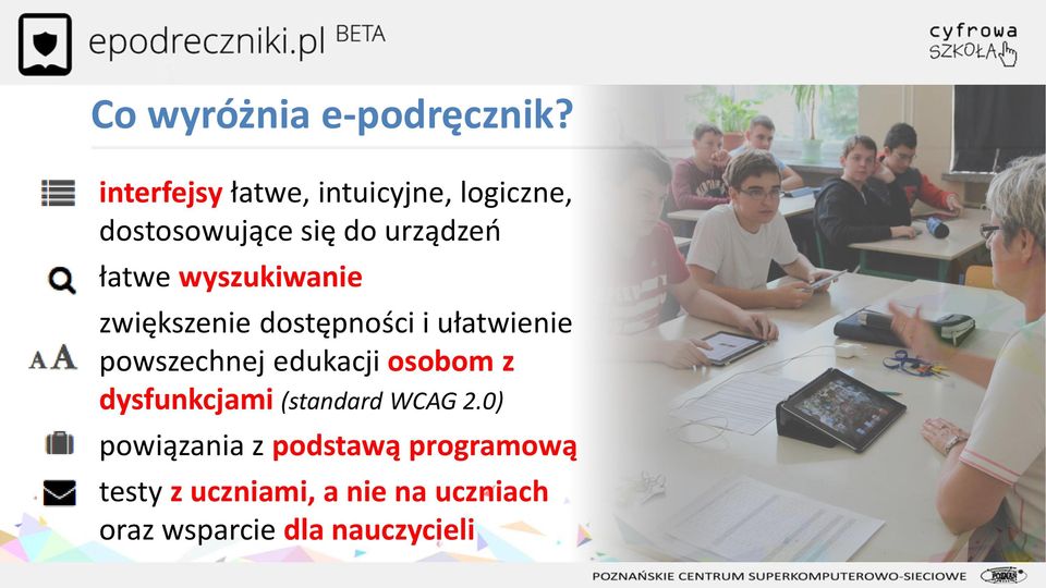 wyszukiwanie zwiększenie dostępności i ułatwienie powszechnej edukacji osobom