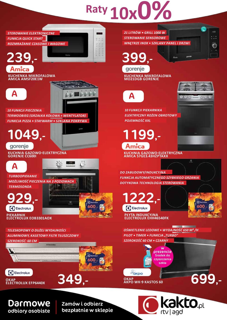 OBROTOWY POJEMNOŚĆ XXL KUCHNIA GAZOWO-ELEKTRYCZNA GORENJE CC600I A TURBOOPIEKANIE MOŻLIWOŚĆ PIECZENIA NA 3 POZIOMACH TERMOSONDA 1222,- PIEKARNIK ELECTROLUX EOB3301AOX KUCHNIA GAZOWO-ELEKTRYCZNA AMICA