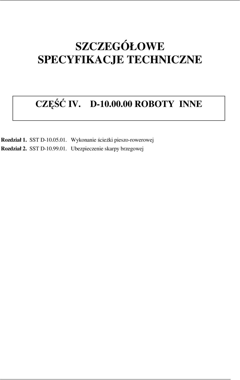 01. Wykonanie ścieŝki pieszo-rowerowej Rozdział