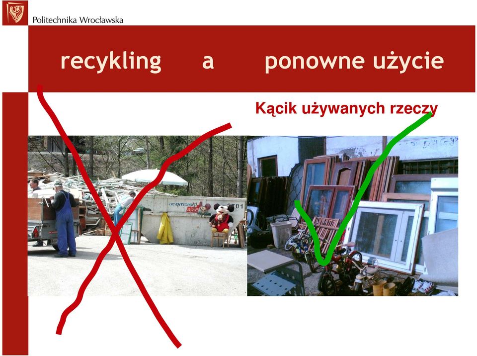 użycie Kącik