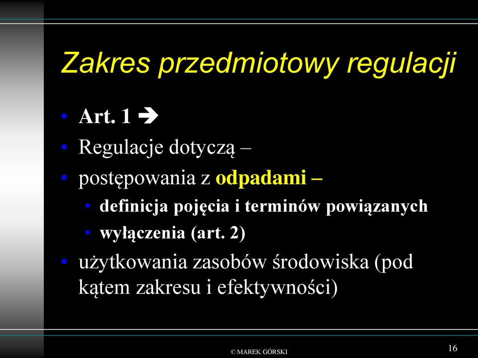 definicja pojęcia i terminów powiązanych wyłączenia