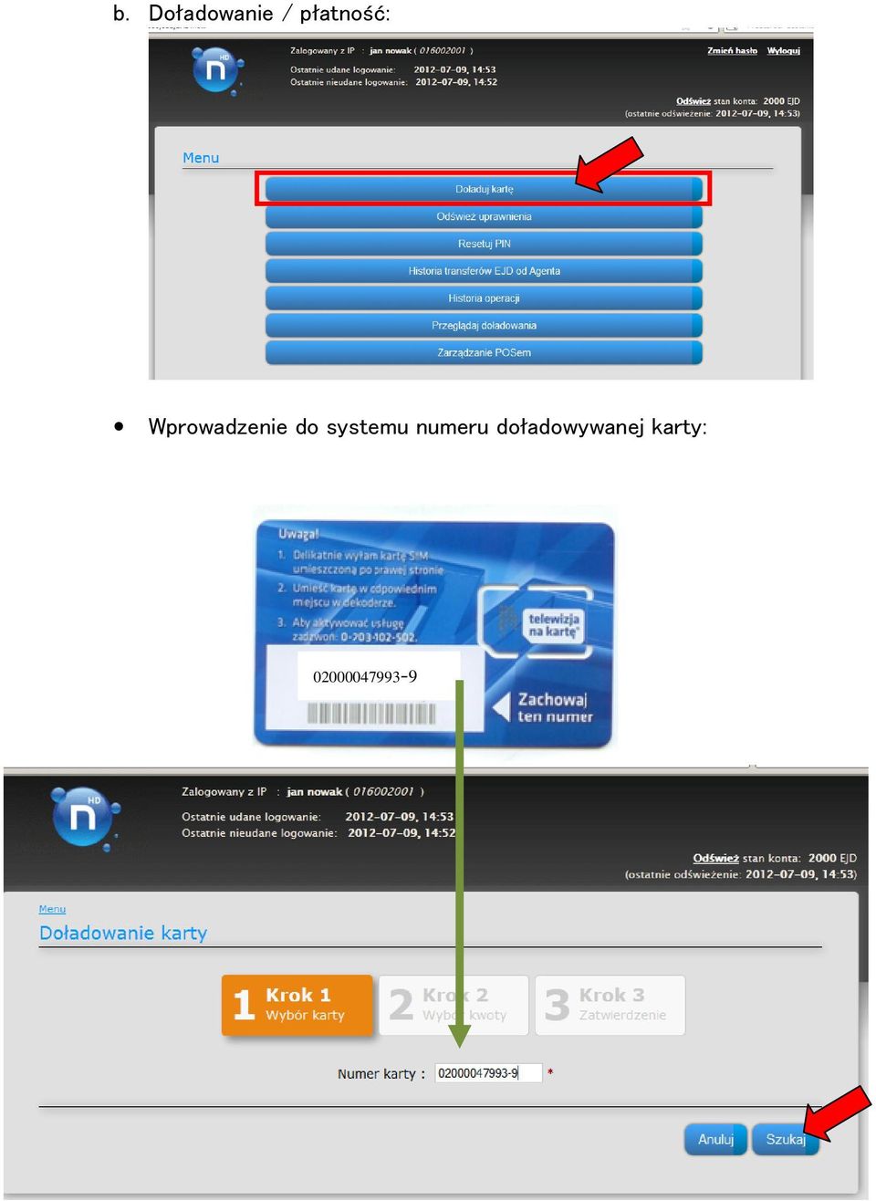 do systemu numeru