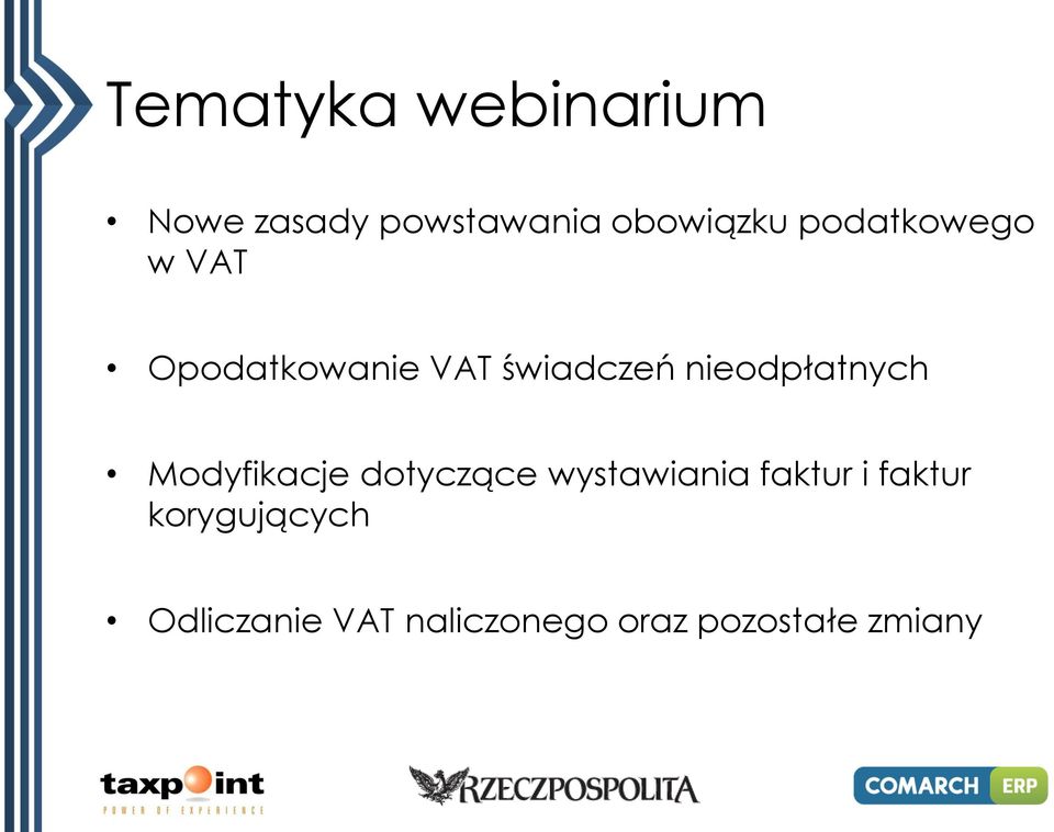 nieodpłatnych Modyfikacje dotyczące wystawiania faktur i