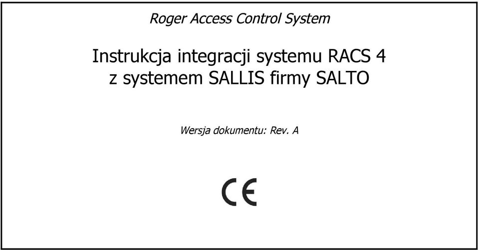 RACS 4 z systemem SALLIS