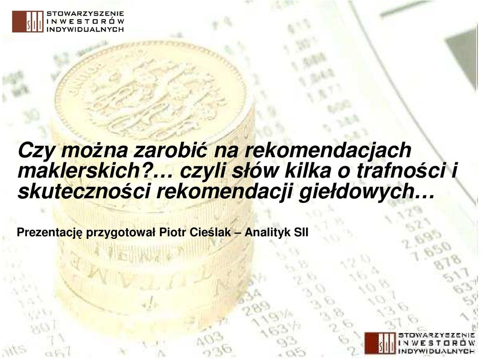 czyli słów kilka o trafności i