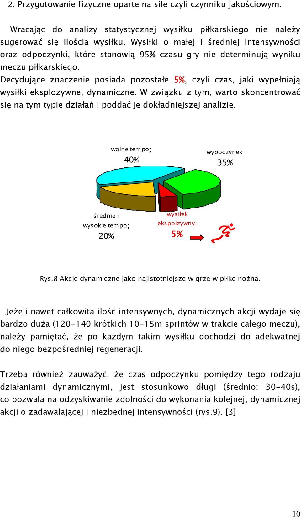 Decydujące znaczenie posiada pozostałe 5%, czyli czas, jaki wypełniają wysiłki eksplozywne, dynamiczne.