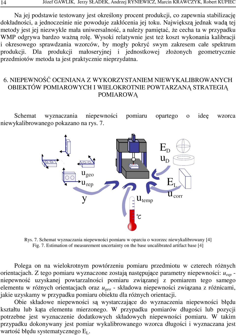 Wysoki relatywnie jest teŝ koszt wykonania kalibracji i okresowego sprawdzania wzorców, by mogły pokryć swym zakresem całe spektrum produkcji.
