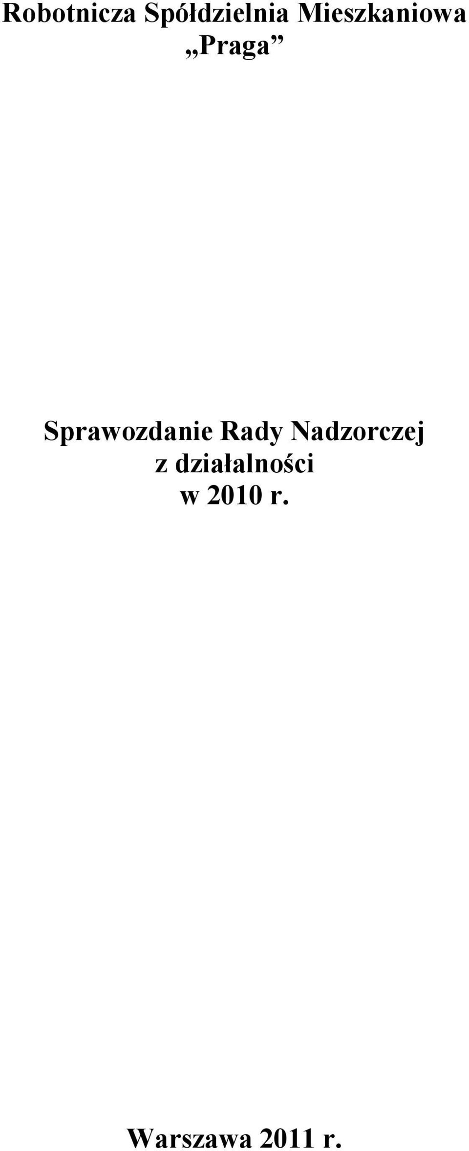 Sprawozdanie Rady Nadzorczej