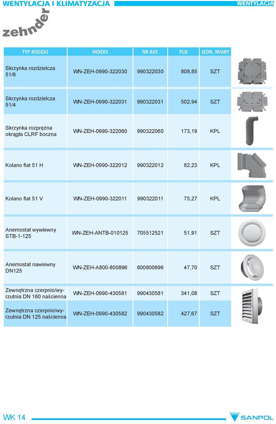 CLRF boczna WN-ZEH-0990-322060 990322060 173,19 KPL Kolano flat 51 H WN-ZEH-0990-322012 990322012 82,23 KPL Kolano flat 51 V WN-ZEH-0990-322011 990322011 75,27 KPL