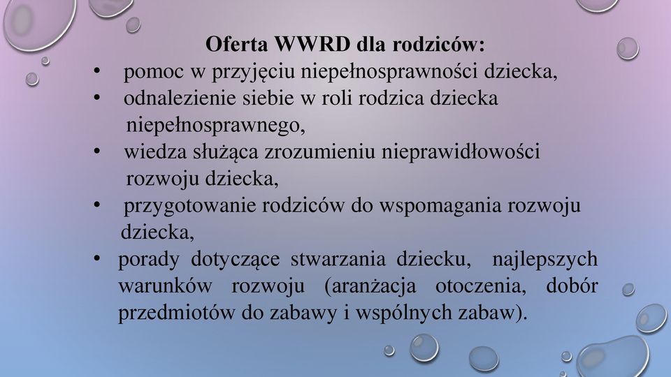 dziecka, przygotowanie rodziców do wspomagania rozwoju dziecka, porady dotyczące stwarzania