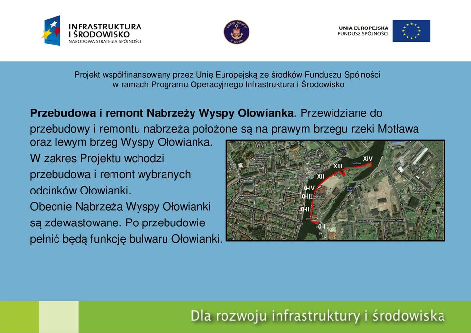 Motława oraz lewym brzeg Wyspy Ołowianka.