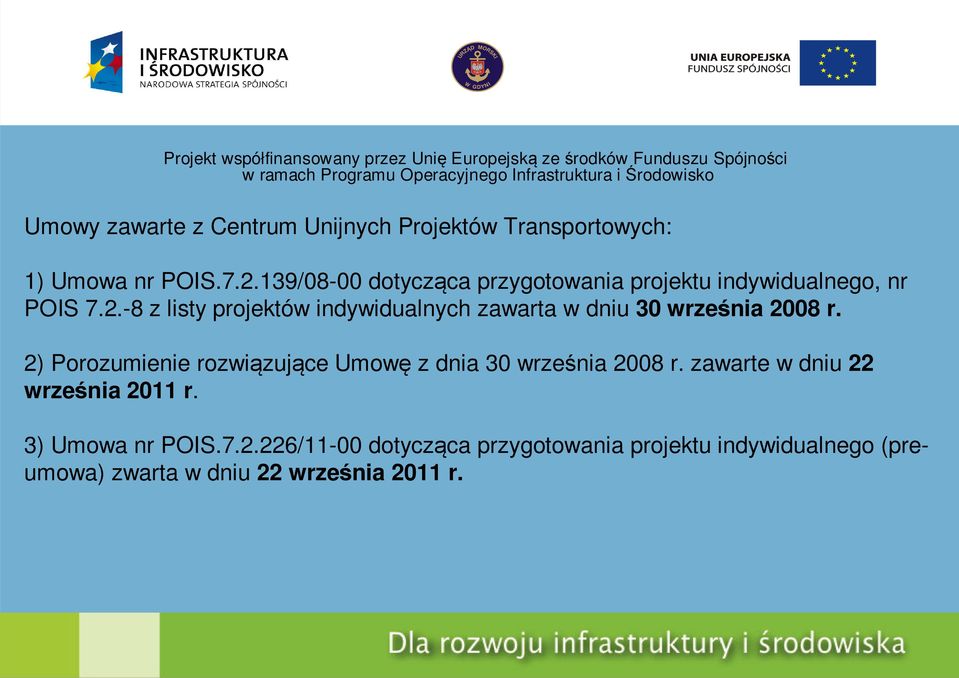 -8 z listy projektów indywidualnych zawarta w dniu 30 września 2008 r.