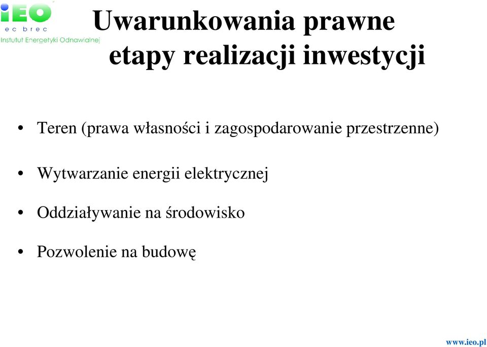 zagospodarowanie przestrzenne) Wytwarzanie