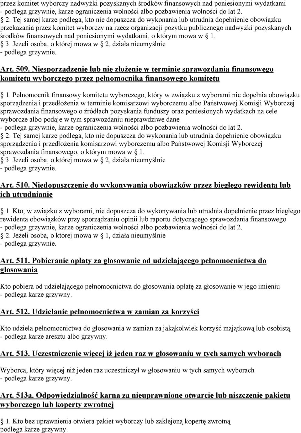 finansowych nad poniesionymi wydatkami, o którym mowa w 1. 3. Jeżeli osoba, o której mowa w 2, działa nieumyślnie Art. 509.