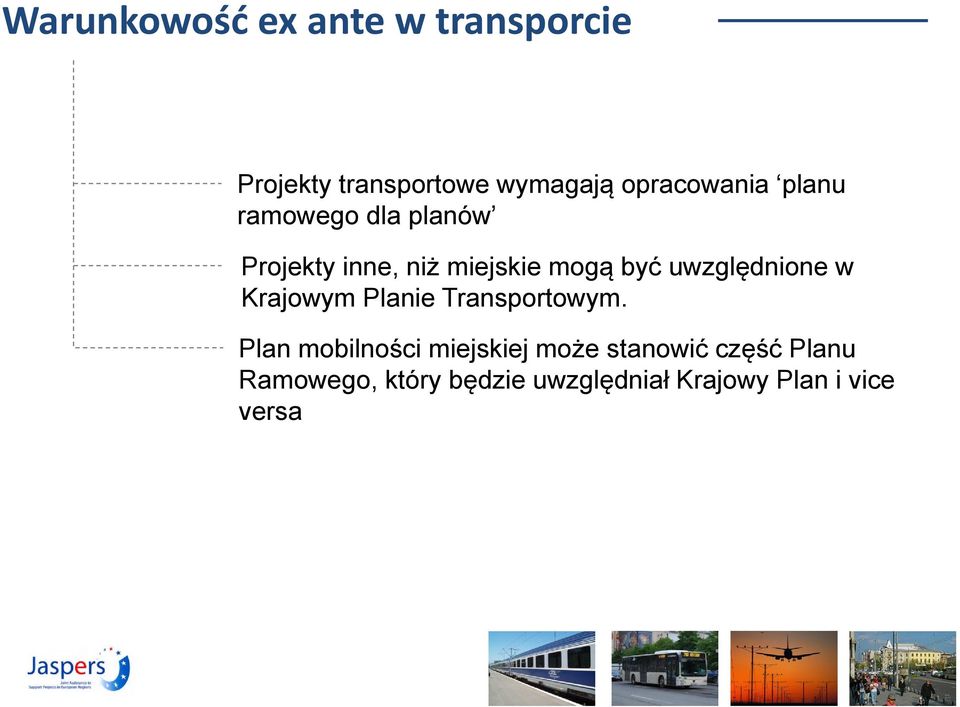 uwzględnione w Krajowym Planie Transportowym.