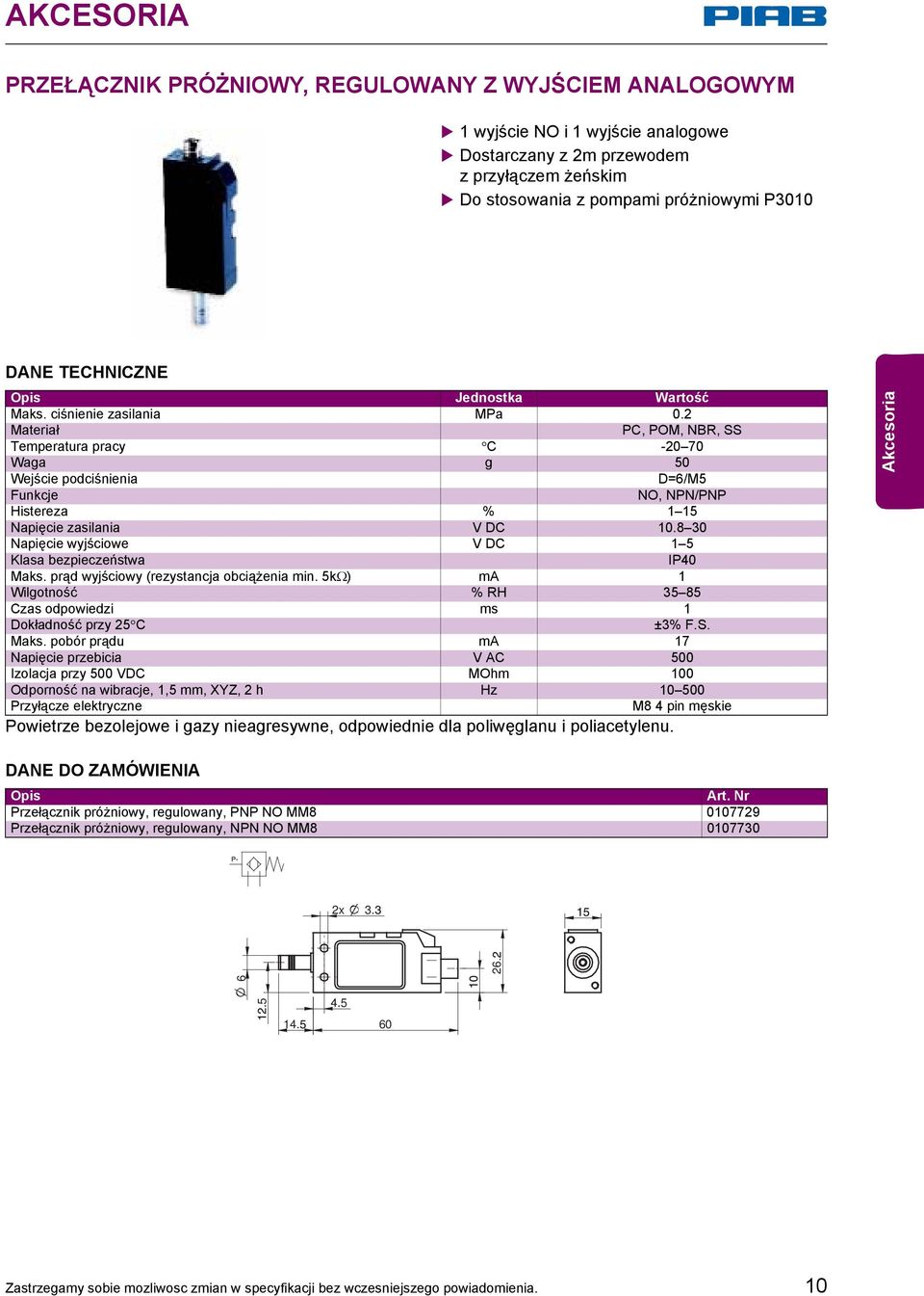 8 30 Napięcie wyjściowe V DC 1 5 Klasa bezpieczeństwa IP40 Maks.