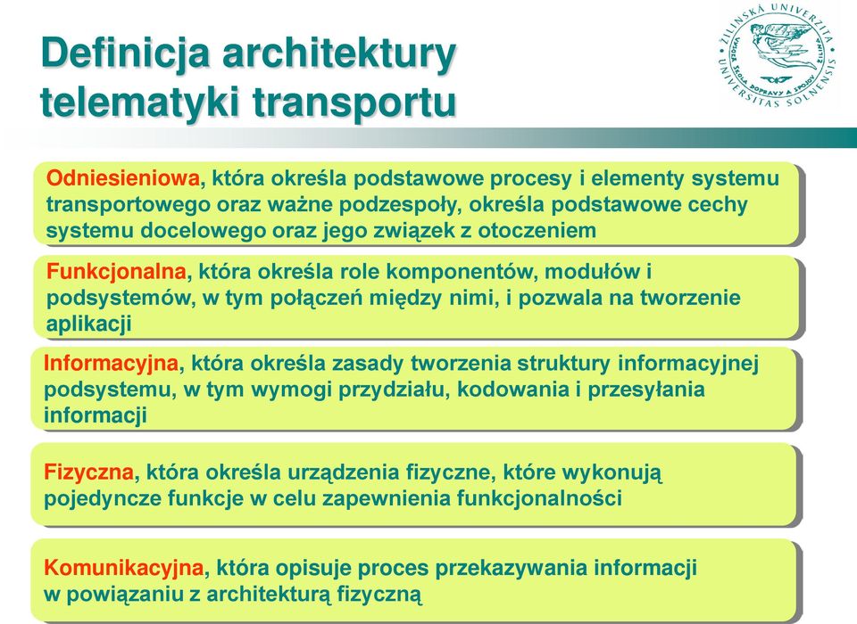 komponentów, modułów i podsystemów, w tym połączeń między nimi, i pozwala na tworzenie aplikacji Informacyjna, która określa zasady tworzenia struktury informacyjnej podsystemu, w tym wymogi