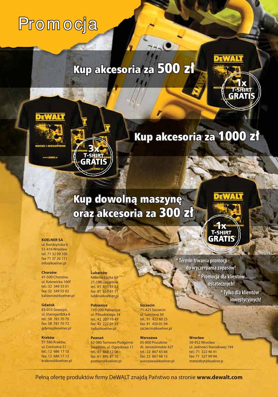 : 58 781 70 70 fax: 58 781 70 72 gdynia@koelner.pl Lubartów Kolonia Łucka 63 21-100 Lubartów tel.: 81 855 51 63 fax: 81 854 61 11 lublin@koelner.pl Pabianice 195-200 Pabianice ul. Piłsudskiego 34 tel.