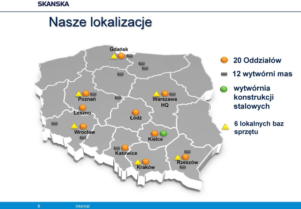 Warszawa HQ Kielce wytwórnia konstrukcji