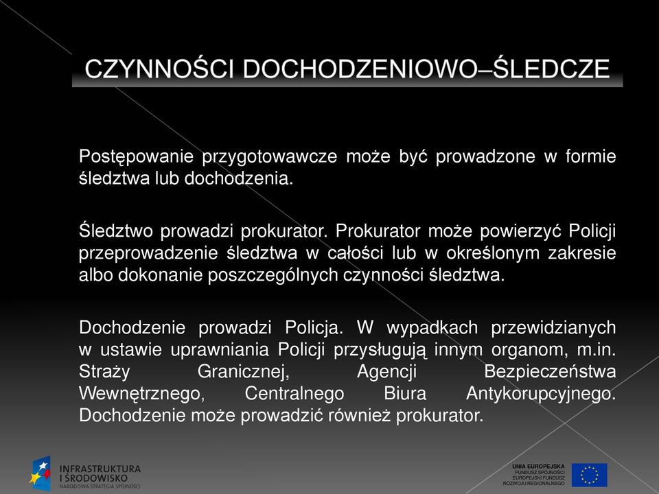 czynności śledztwa. Dochodzenie prowadzi Policja.